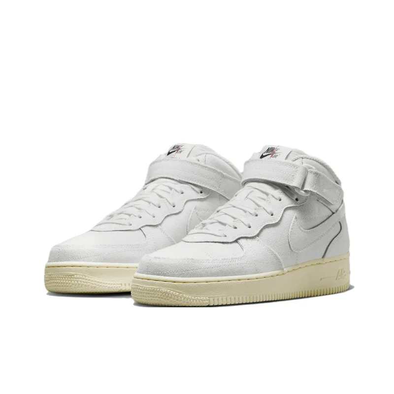 Nike Air Force 1 Mid '07 Summit White Canvas Women's-2