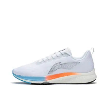 LiNing Red Hare 5 Anti Slip And Wear Resistant Breathable Low Top Running Shoes Men's Silver White