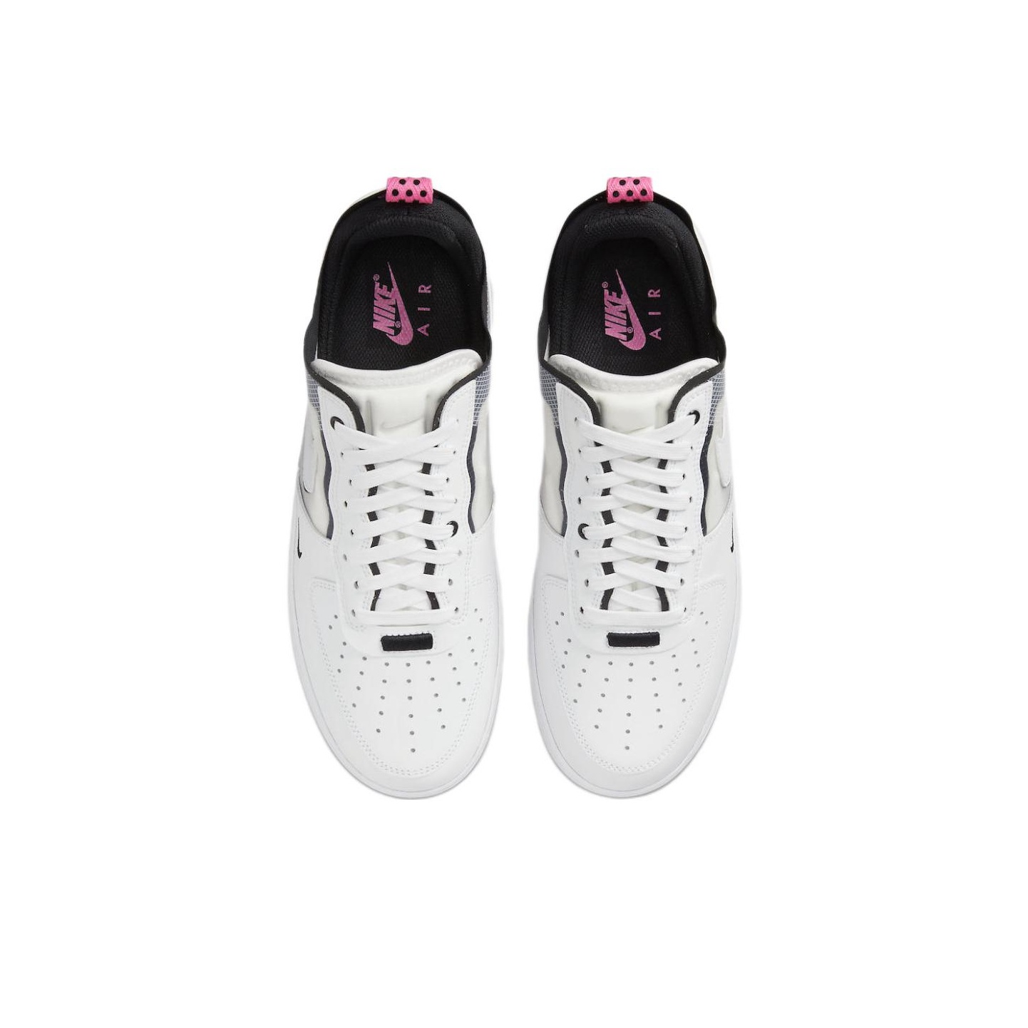 Nike Air Force 1 Low React White Black Pink Spell US M 9.5