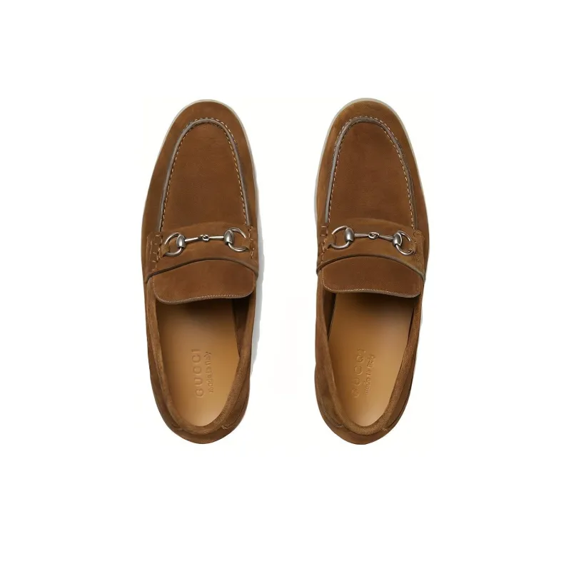 GUCCI Horsebit Loafer 'Brown'-3