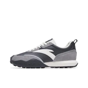 Anta Heritage 90s Cushioning Anti Slip And Wear Resistant Low Top Sports Casual Shoes Men's Gray Black White