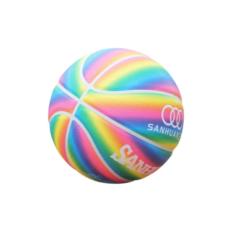 THREEHUAN PU Basketball 7 Colors Rainbow Size 7 Training Unisex-2