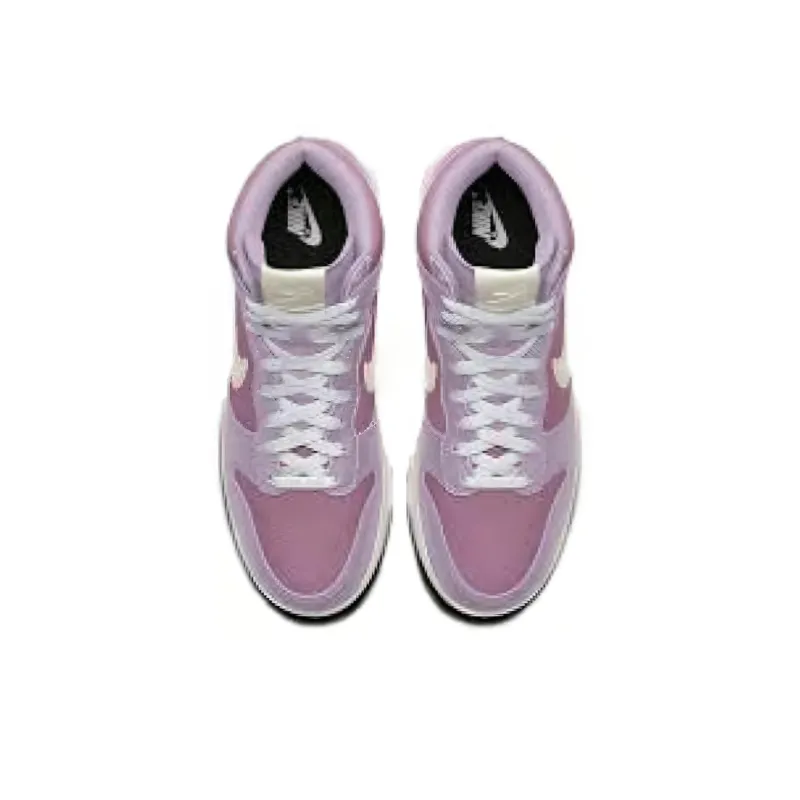 Nike Dunk Anti-Slip Wear-Resistant High-Top Skateboard Shoes Unisex Pink-3