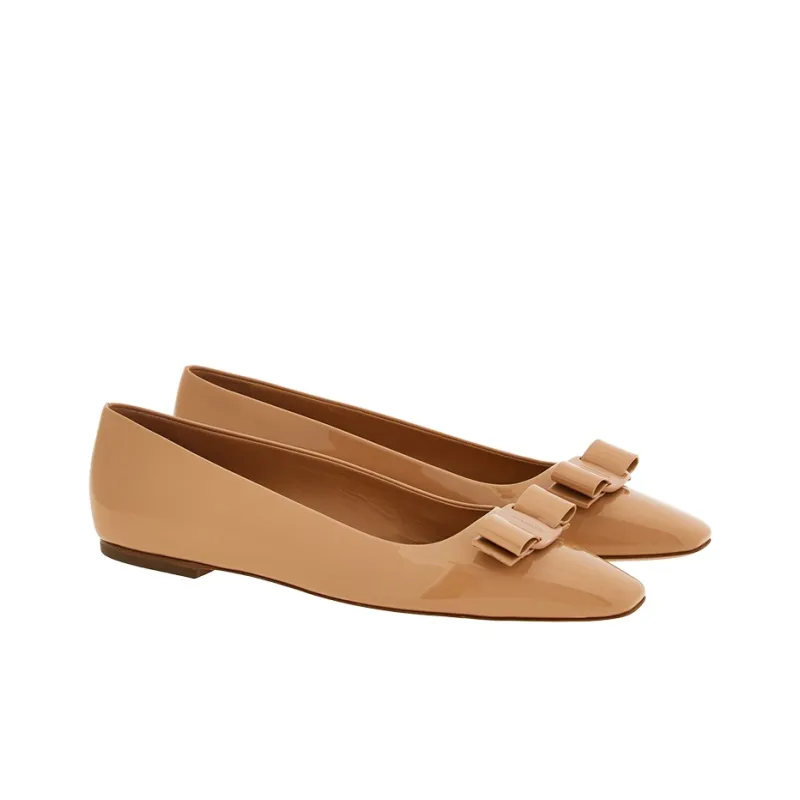 FERRAGAMO Vara Bow-detail Ballerina Shoes-2