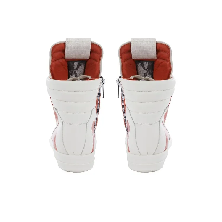 RICK OWENS Strobe Geobasket High Orange Milk White-4