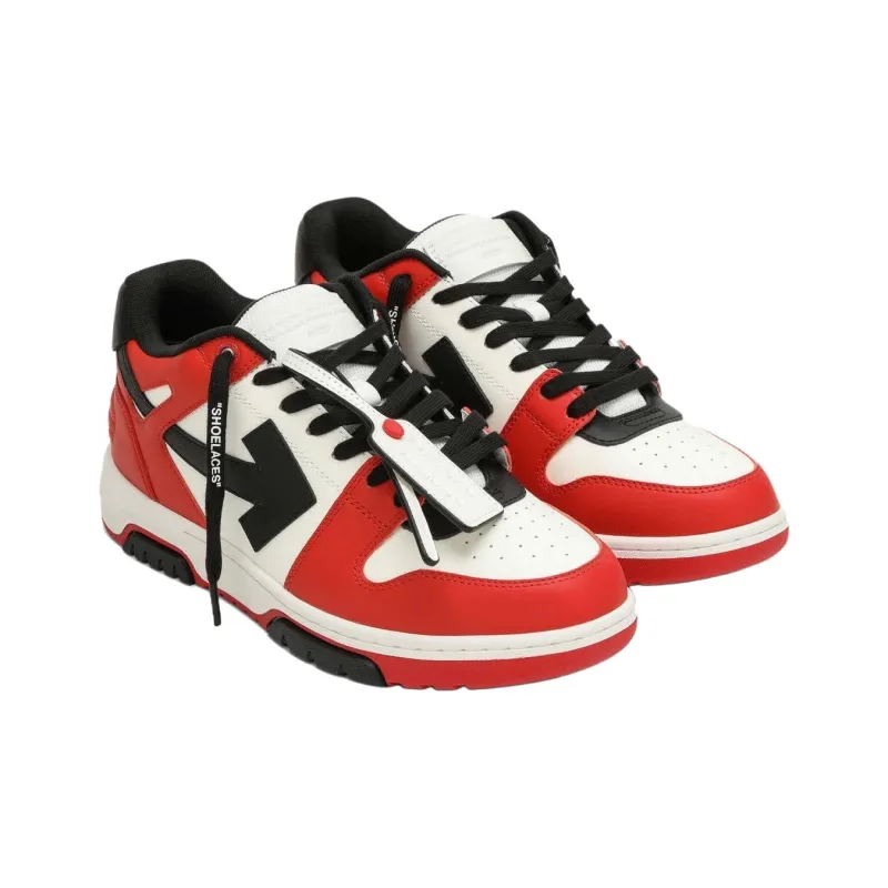 OFF-WHITE Out Of Office Low-Top Casual Shoes Men's Red-2