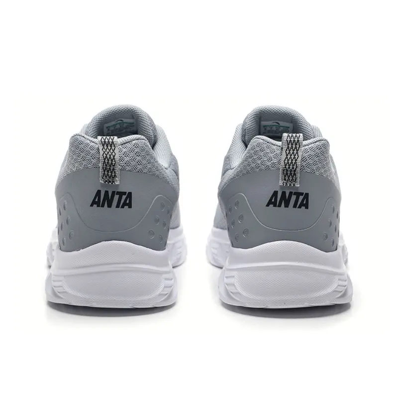 Anta Running Collection Anti Slip Wear Resistant Low Top Running Shoes Men's Gray-4