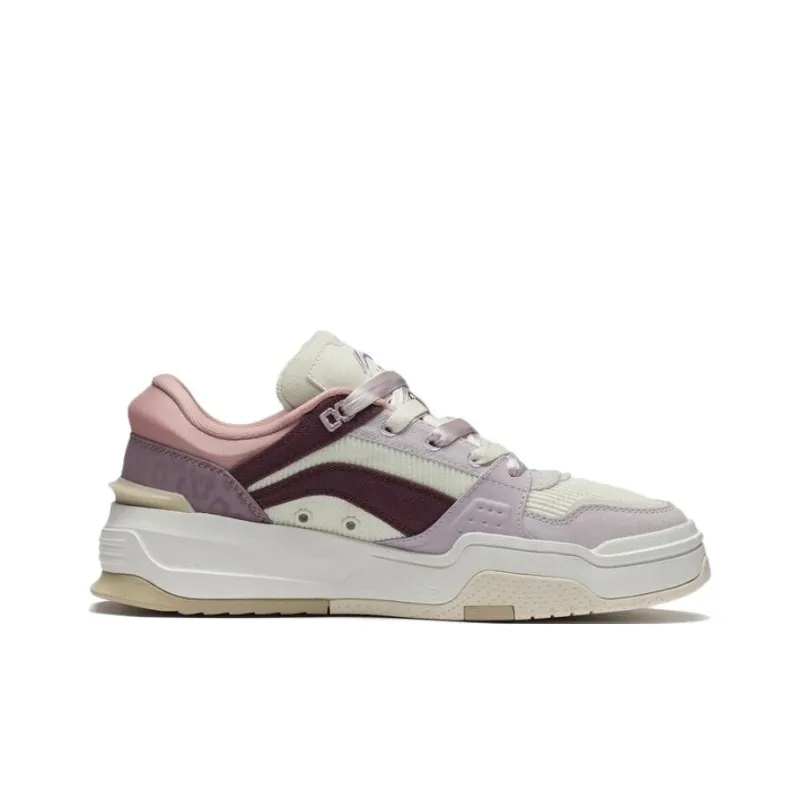 LiNing Samchen Canchun Low Top Skateboard Shoes Women's White Purple-1