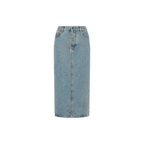 MOSCHINO Denim Midi Skirt