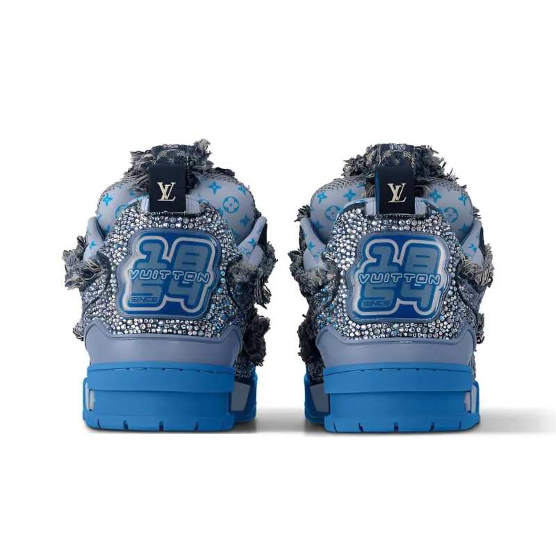 LOUIS VUITTON Lv Skate Sneakers 'Blue'-3