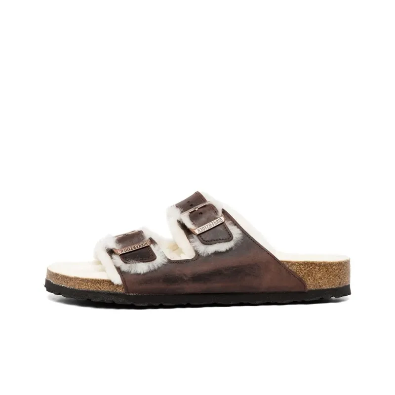 Birkenstock Arizona Shearling Oiled Leather 'Habana'-0