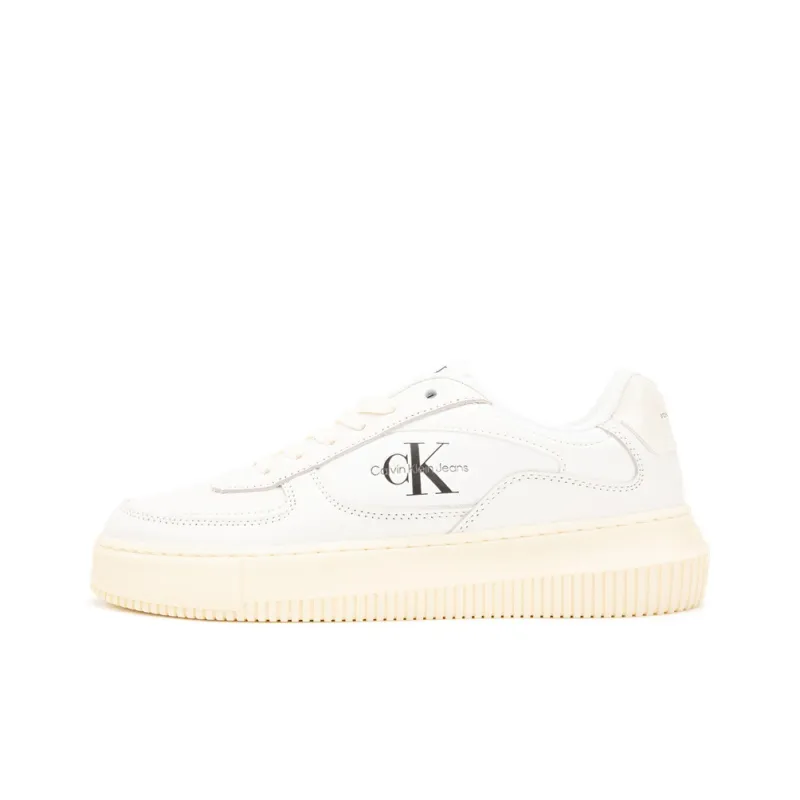 CKJ CALVIN KLEIN JEANS Jeans Low-Top Skateboard Shoes Women's Ecru-0