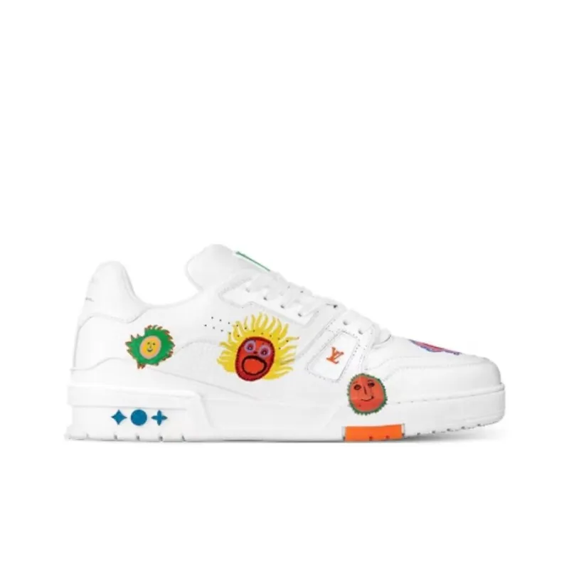 LOUIS VUITTON X Yayoi Kusama Sneaker 'White With Icons'-1