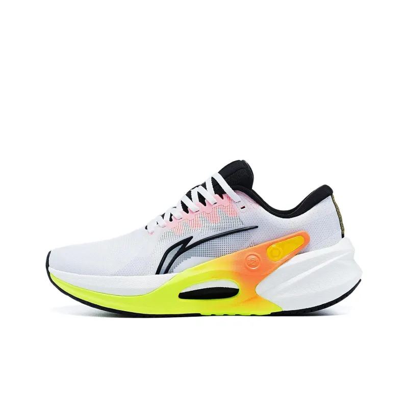 LiNing Furious Rider 7.0 Abrasion Resistant Breathable Low Top Running Shoes Men's White Black Gray-0