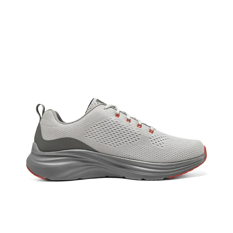 Skechers Vapor Foam Cloud Trace Anti Slip Wear Resistant Low Top Casual Shoes Men's Gray Orange-1