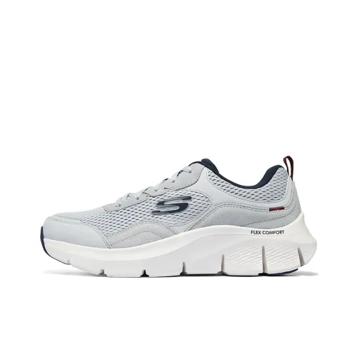 Skechers Flex Comfort Casual Shoes Men Low-Top Gray/White