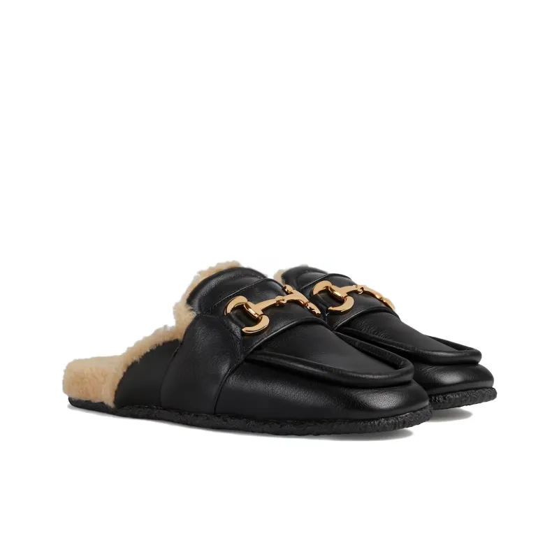 GUCCI Horsebit Mule Black Women's-1