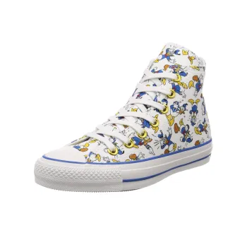 Converse All Star 100 Donald Duck Pt Hi Anti-Slip Wear-Resistant High-Top Canvas Shoes Unisex White Blue