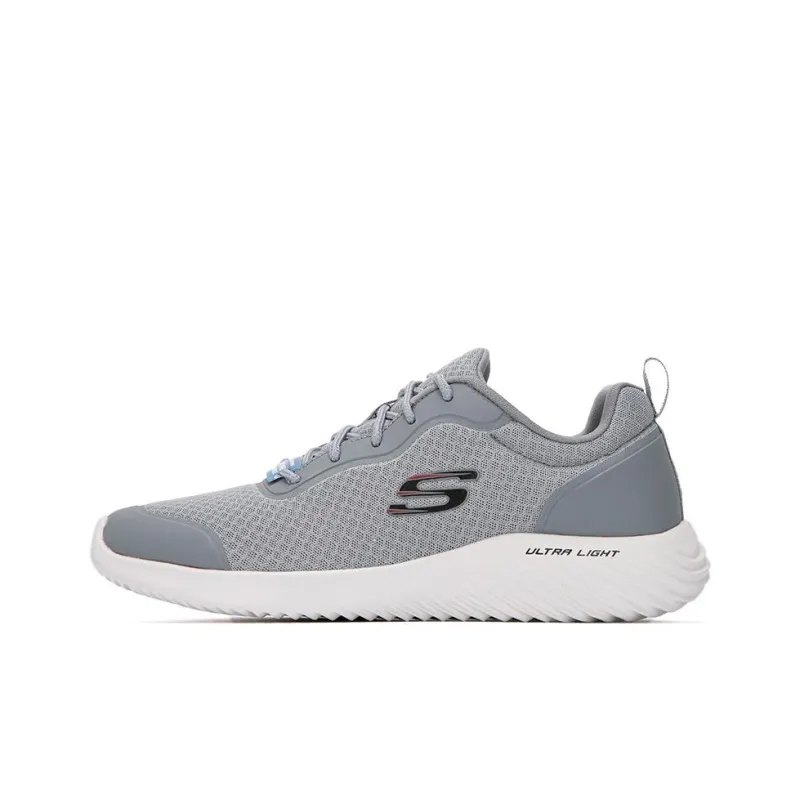 Skechers Bounder Voltis Cushioning, Slip Resistant, Abrasion Resistant, Lightweight Low Top Casual Shoes Men's Gray-0