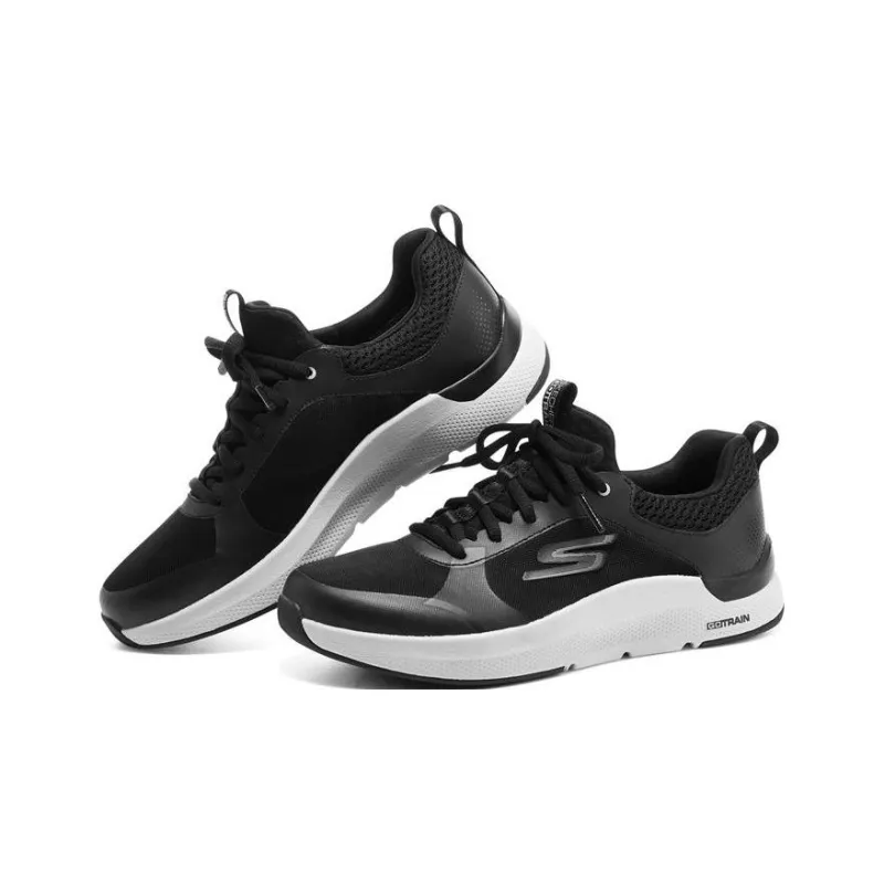 Skechers Go Train Move Anti Slip And Wear Resistant Rebound Low Top Casual Shoes Women's Black Gray-2