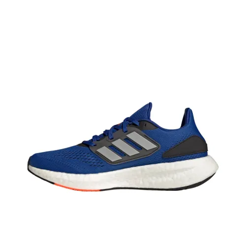 Adidas Pureboost 22 Running Shoes Men Low-Top Blue/Gray/Black/Orange