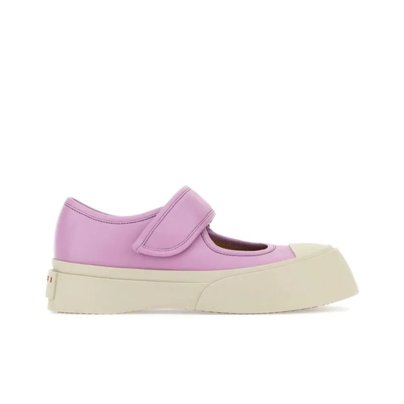 MARNI Pablo Leather Mary Jane Sneakers-1