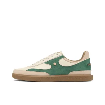 LI NING 1990 Clouds Slip Resistant Cushioning Wear Resistant Low Top Skateboard Shoes Men's Beige Green