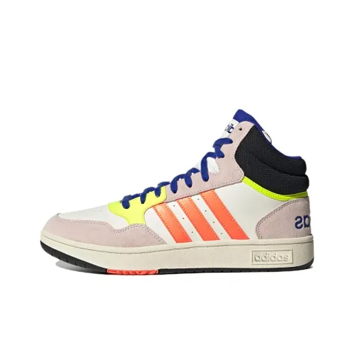 Adidas Neo Hoops 3.0 Skateboard Shoes Men Mid-Top Ivory/Beige/Black/Orange/Blue/Neon Yellow