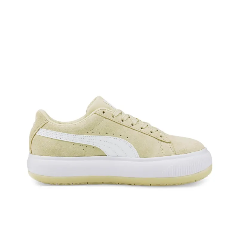 PUMA Suede Mayu Thick Sole Minimalistic Casual Skateboarding Shoes Khaki Women's-1