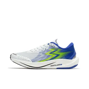 361° Speed ​​2 Pro Cushioned Slip Resistant Lightweight Low Top Long Distance Running Shoes Unisex White Blue