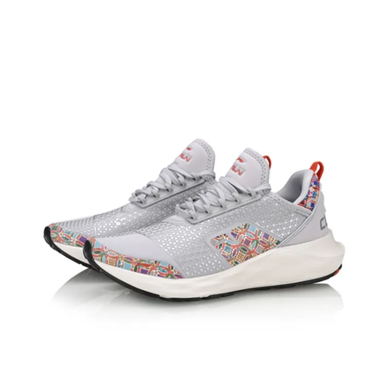 LiNing Cloud 6 Shock Absorbers Low Top Running Shoes Women's Gray-2