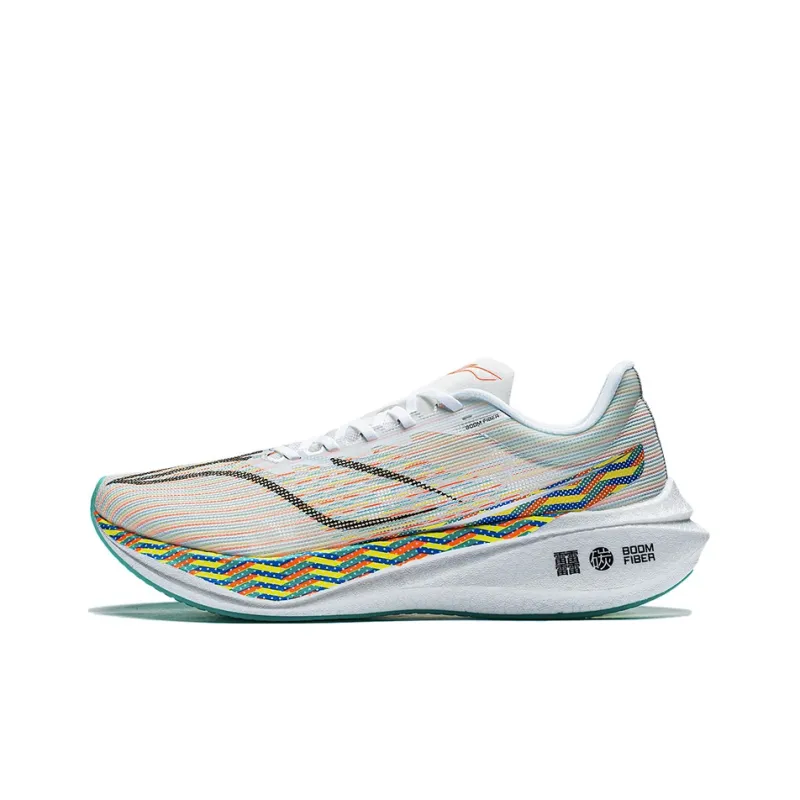 LiNing Feidian 3 Challenger Cushioned Wear-Resistant Breathable Low-Top Running Shoes Men's White-0