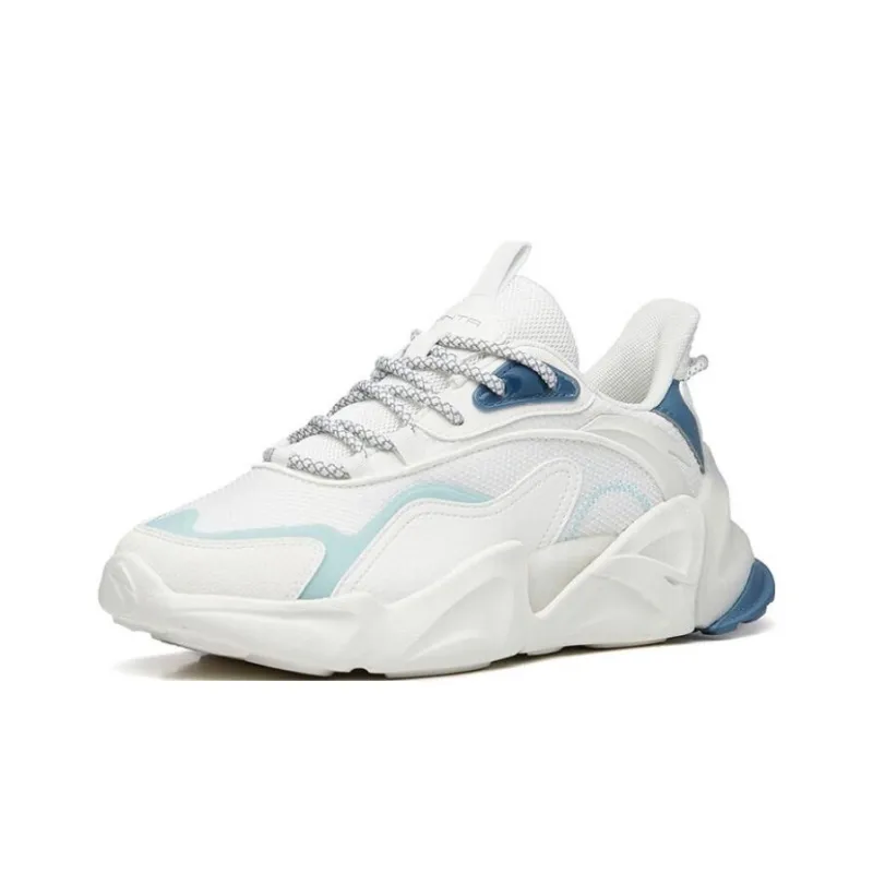 Anta Pulse 3.0 Cushioning Slip Resistant And Abrasion Resistant Low Top Sports Casual Shoes Women's White Blue Gray-1
