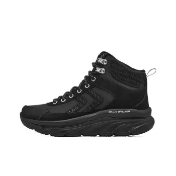 Skechers D'Lux Walker Cushioning, Slip Resistant, And Abrasion Resistant Mid Top Sports Casual Shoes Women's Black