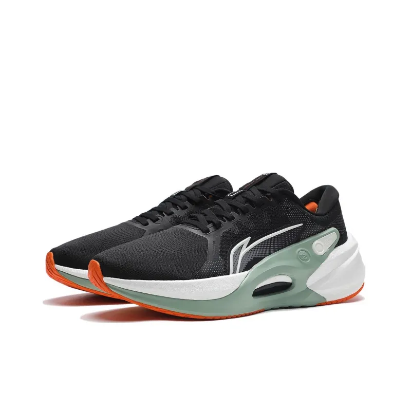 LiNing Furious Rider 7.0 Abrasion Resistant Breathable Low Top Running Shoes Men's Black White-2