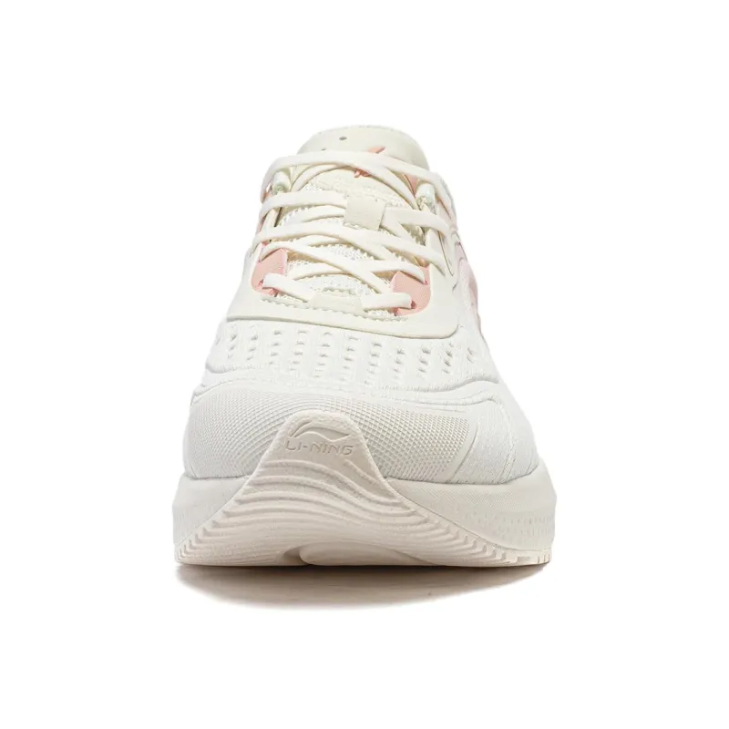 LiNing EazGo Cushioning Wear Resistant Low Top Running Shoes Women's White Pink-4