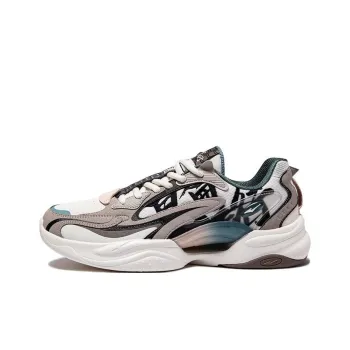 Erke Kunlun Five Elements Anti Slip Wear Resistant Low Top Sports Casual Shoes Gray