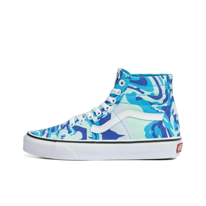Vans SK8 HI Bright Vibrations 'Blue White'-0