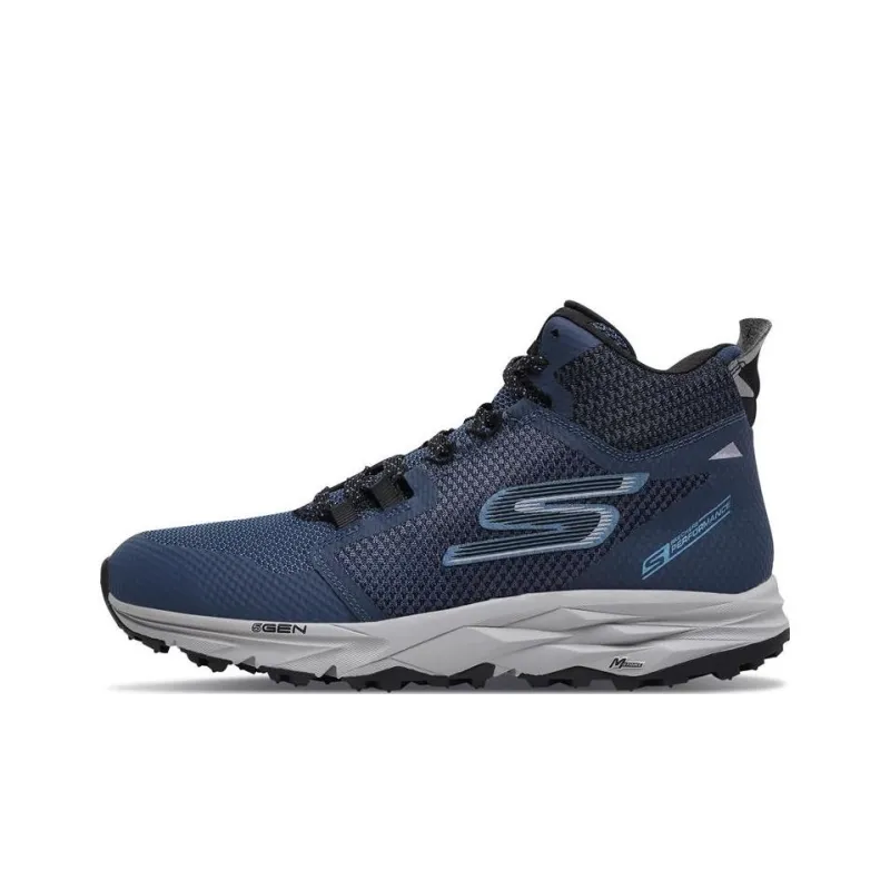 Skechers Go Trail 2 Cushioning Anti-Slip And Wear-Resistant High-Top Casual Running Shoes Men's Blue Black-0