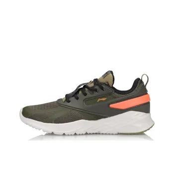 LiNing Crazy Run Cushioned Slip-Resistant Breathable Low-Top Running Shoes Men's Pine Scent Green