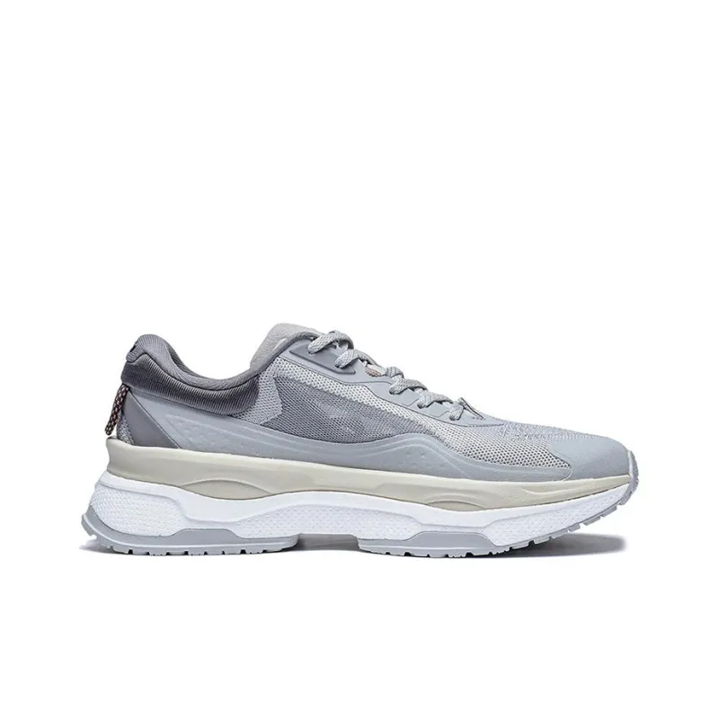 LiNing Exceed 7 Cushioning Anti Slip Wear Resistant Breathability Low Top Casual Shoes Men's Gray-1
