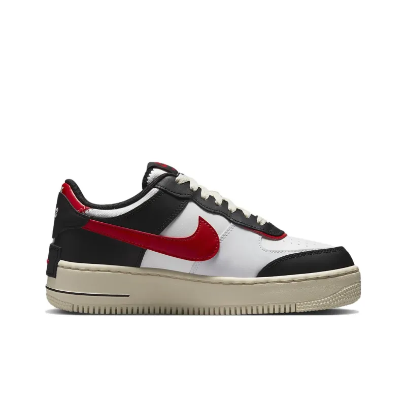 Nike Air Force 1 Low Shadow Summit White University Red Black Women's-1