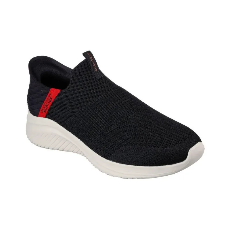 Skechers Ultra Flex 3.0 Cushioning Low Top Casual Shoes Men's Black Red-2