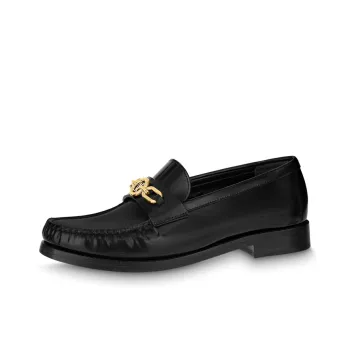 LOUIS VUITTON Major Loafers Casual Shoes Women's Black
