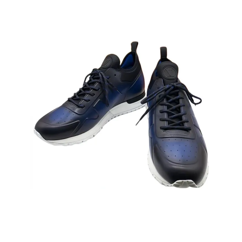 LOUIS VUITTON Run Away Cushioning Abrasion Resistant Breathable Low Top Casual Shoes Men's Blue Black-2