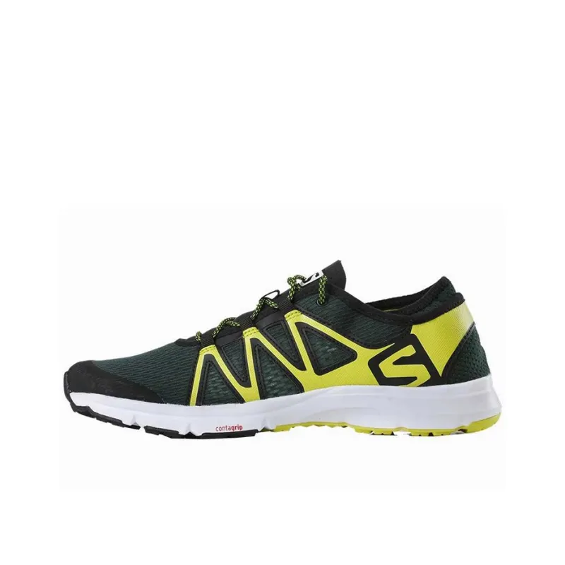 SALOMON CROSS Crossamphibian Swift Durable Breathable Low-Top Outdoor Shoes Black Yellow-0