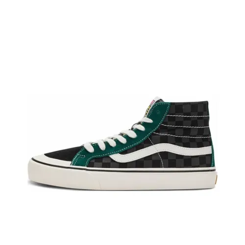 Vans SK8 Skateboard Shoes Unisex High-Top Black/Gray/Green