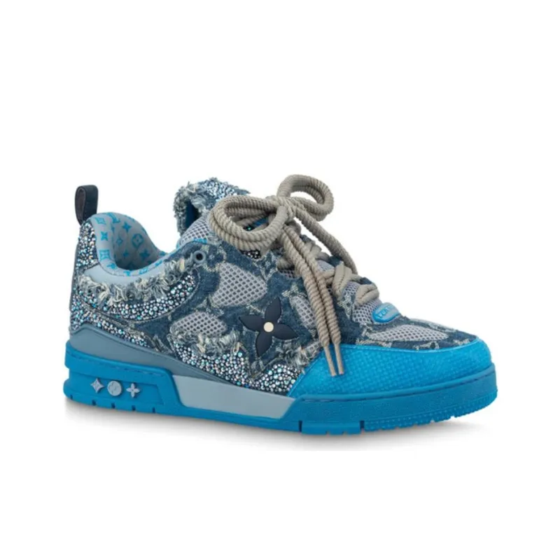 LOUIS VUITTON Lv Skate Sneakers 'Blue'-1