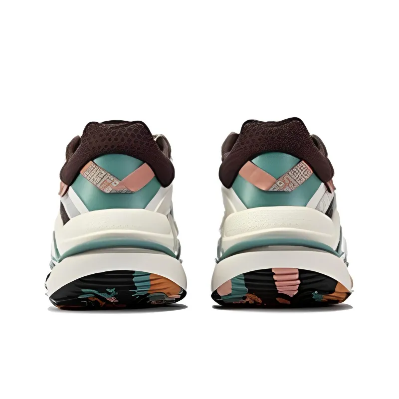 361° Wind Swirl Slip Resistant, Abrasion Resistant, Cushioning, Lightweight Low Top Running Shoes Women's White Cyan-2
