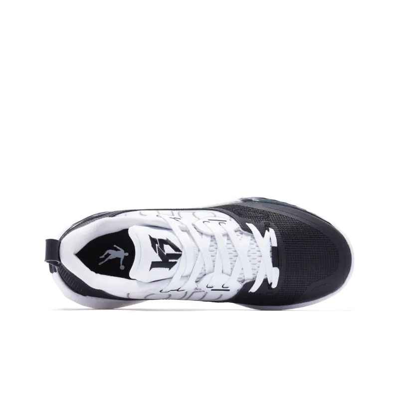 QIAODAN Sharp Edge 6.0PROLOWPE Cushioning Anti Slip And Wear Resistant Low Top Basketball Shoes Men's Black White-3